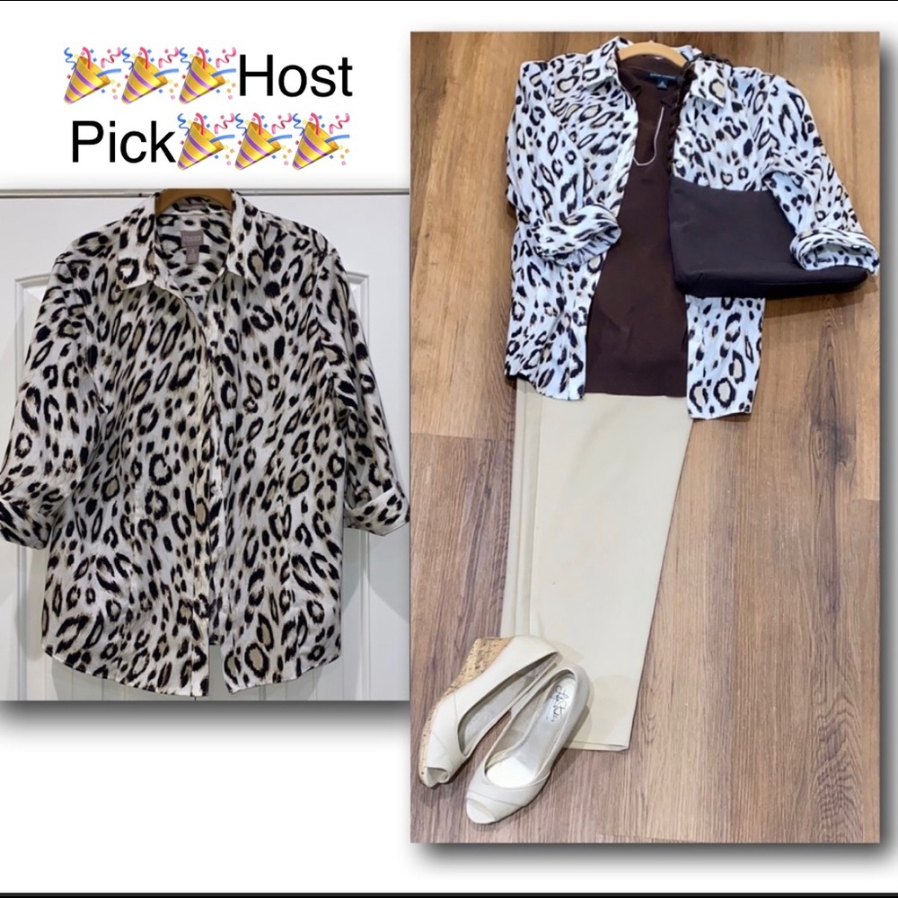 Chico's Leopard Print Top